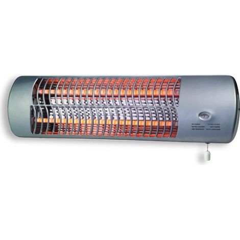 Réglette infrarouge murale 1200W – Chauffage d’appoint orientable – Dimensions 56 x 13 x 16,5 cm – Mise en marche par tirette – Gris métallisé – Dx Drexon (1/4)