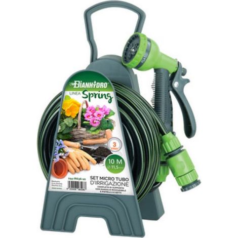 SET MICRO TUBO D'IRRIGAZIONE  11 MM LINEA SPRING tubo 10 mt