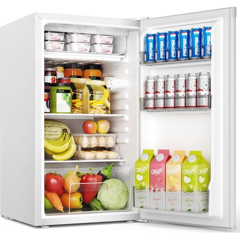 EUHOMY 91L Mini Kühlschrank, 7-Stufen Thermostat, 38dB Ultra-Leise, Energieeffizienter für Schlafzimmer, Büro