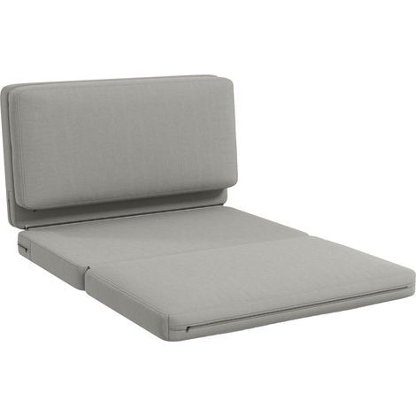 Fauteuil inclinable pliable 2 en 1, matelas d'appoint, divisible, 120 cm de large, gris clair (1/5)