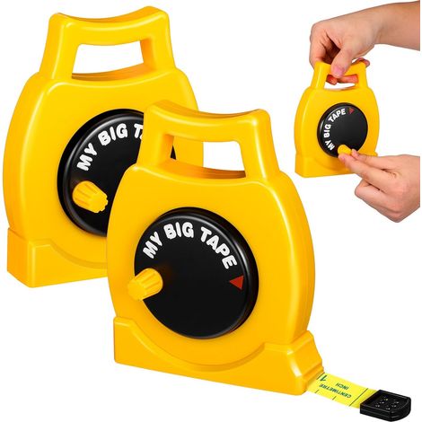 SHINEOFI Lot de 2 Mètres Ruban pour Enfants, Ruban de Mesure Rétractable à Double Échelle pour Les Tout-petits, Outil D'apprentissage Sûr pour Les Activités Préscolaires Et à La Maison (1/5)