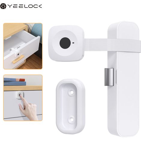 Cerradura inteligente para cajones con huella dactilar Yeelock, desbloqueo rápido en 0,5 segundos, compatible (1/5)