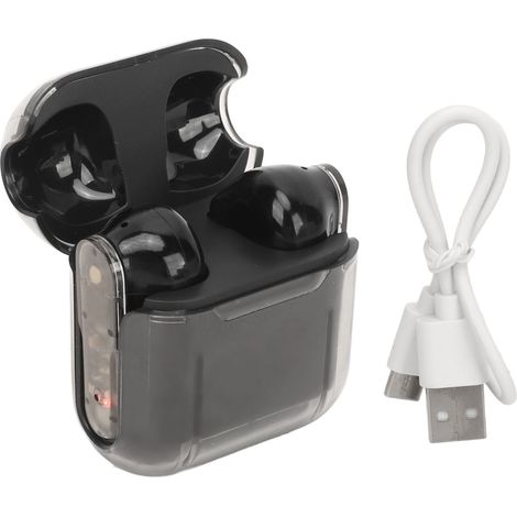Casque Bluetooth 5.3 sans fil traduction simultanée 144 langues oreillettes noires pour musique appel jeu (1/5)