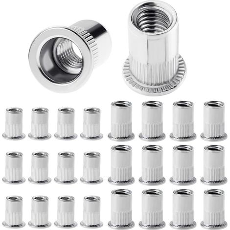 4 Supports de Nivellement Pivotants, Patins de Base en Caoutchouc de Nylon Réglables, Glissement de Meubles à Filetage M6, Pieds de Nivellement D30 de 50 Mm de Long pour la (1/4)