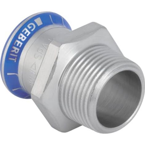 Geberit Mapress Acciaio inossidabile Transizione con filetto esterno, DN 40, dø 42 mm, 31710