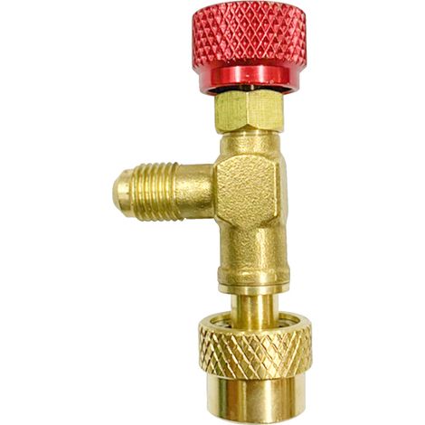 Válvula de seguridad de fluoruro, válvula de carga de refrigerante R410 metálica para aire acondicionado (mantenimiento) (1/3)