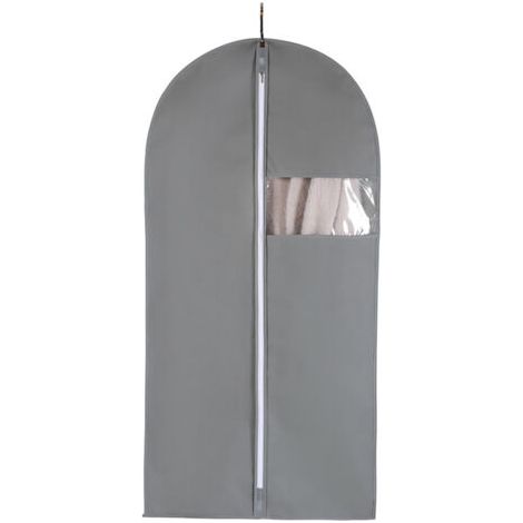 5pcs Housse Vetement Penderie Fenêtre Transparente Visible Housse Vetements à Suspendre Voyage Anti Poussière Etanche Mite Humidité 60x120cm Gris (1/4)