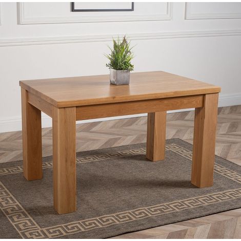 Dakota 127cm Chunky Small Solid Oak Dining Table (1/5)