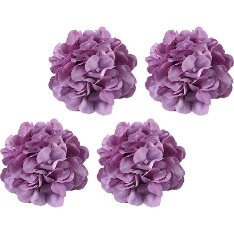 Set mit 4 Seil-Gardinenhaltern mit künstlichen Blumen für Schlaf- und Wohnzimmer