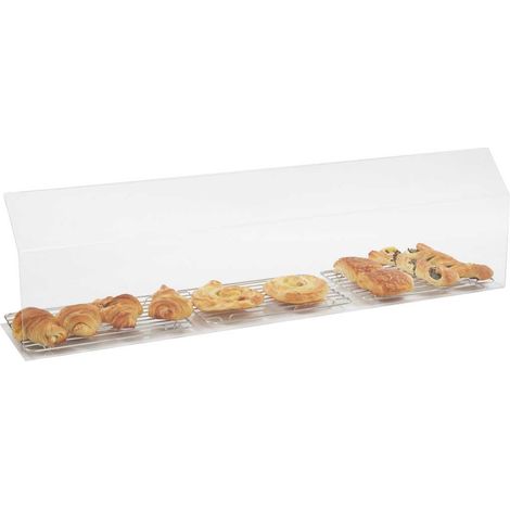 Vitrine de protection alimentaire en Plexiglas Retour incliné 100x25x30cm - Matériel CHR Pro