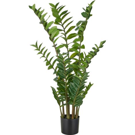 Gasper – Zamioculcas artificiel en PEVA, en pot – Hauteur 110 cm, pot Ø 17 x 14,5 cm (1/2)
