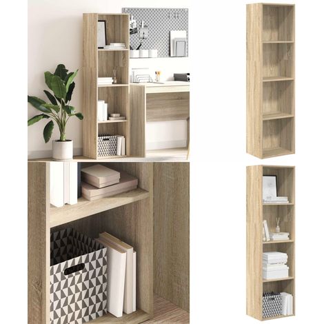 vidaXL Bibliothèque chêne sonoma 40x30x152 cm bois d'ingénierie