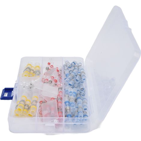 120-teiliges Set mit Schrumpfverbindern, Crimp-Anschlüssen, wasserdichten Lötverbindungen und elektrischen Spleißstellen (1/5)
