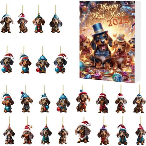 Calendrier De Lavent - Figurines Collectibles - 24 Pièces - Pour Décoration De Sapin De Noël - Acrylique (1/4)