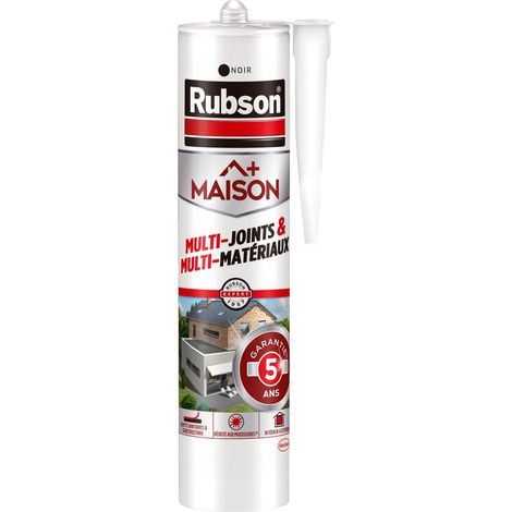Rubson Mastic silicone Multi-joints & Multi-matériaux – Étanchéité & Réparation Intérieure/Extérieure – Gris280 ml