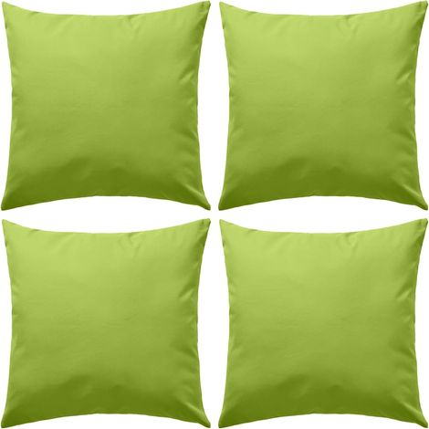 Maison Exclusive - Cuscini da Esterno 4 pz 45x45 cm Verde Mela (1/3)
