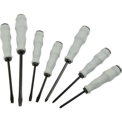 Geko 7-teiliges Ergonomisches Schlagdrehersatzset aus Stahl