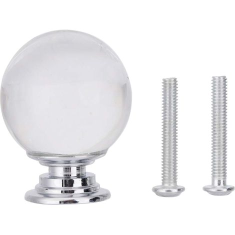 Poignée de traction en verre cristal en forme de boule de 30mm, 1 pièce, bouton de placard pour tiroir d'armoire