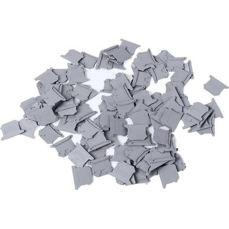 100 pièces Klemmenblock-Stopper-Leitschienen-Festmontage-Endhalterung PA66 pour UK2.5B (1/4)