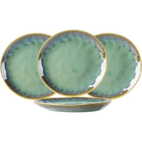 Assiettes creuses en grès 28 cm – lot de 4
