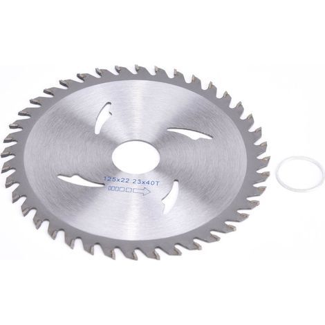 Lame de Scie Circulaire 40T, Disques de Coupe en Bois Lame Scie à Bois en Carbure Roue 125 x 22,23 mm (1/5)