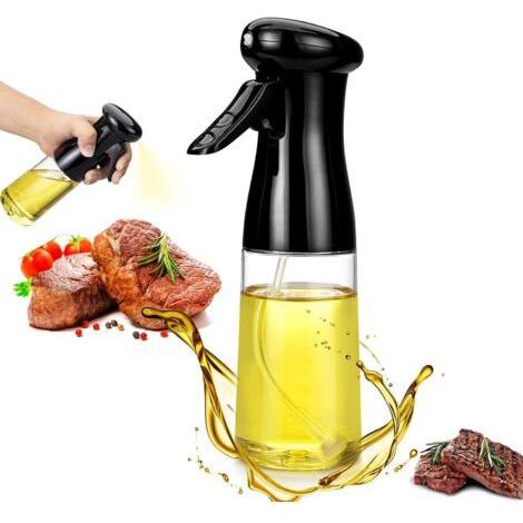 Ölsprühflasche, Ölsprüher, Essigsprüher, Speiseölspray, Küchenutensil, für Grill, Salat, Kochen (Schwarz) (1/5)