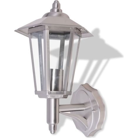 Außenwandlampe Laterne Aufrecht Edelstahl vidaXL