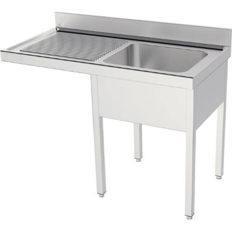 Plonge Inox avec Bâti Profondeur 550 Espace pour Lave-Vaisselle - Distform