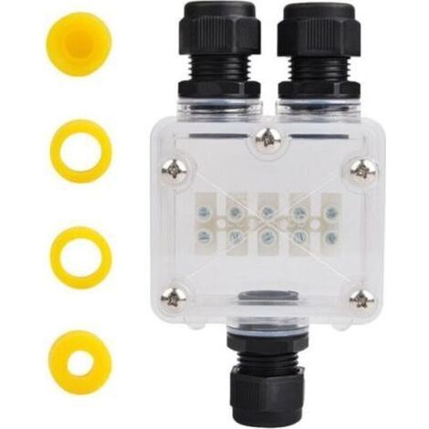 Junction Box, IP68 Waterproof Connector, 3-Way Waterproof Junction Box, Cable Connectors for 4-14mm Diameter Cables, LED Lighting, Display Panel (1/4)