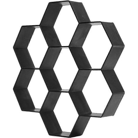 Moule pour pavés hexagonaux à 7 sections, briques, terrasse, chemin de jardin, route en béton - FFY (1/4)