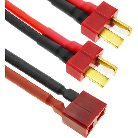 BeMatik - Câble T PLUG femelle vers 2 x TPLUG mâle 10cm 14AWG Charge et alimentation (1/5)