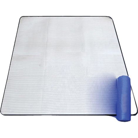 Tapis de camping isolant thermique EVA-aluminium, confortable. Idéal pour pique-nique, plage et parc. Format moyen 200 x 200 cm. (1/4)