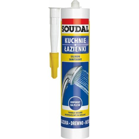 Silicone Sanitaire - 280 ml - Blanc - Haute Résistance - Anti-Moisissure et Humidité