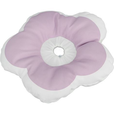 Collier conique pour chat, doux, mignon, confortable et décoratif, empêche le léchage et les griffures, rose-violet, taille M. (1/5)