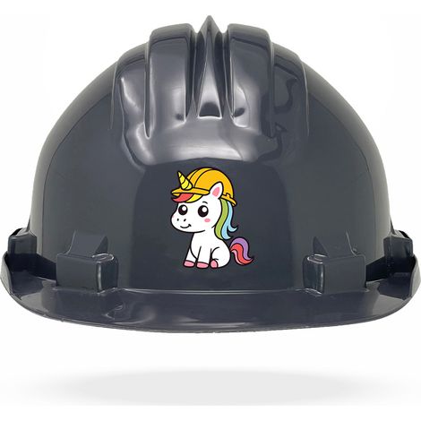 TAMS® Kinderhelm - Drehverschluss Grau Einhorn