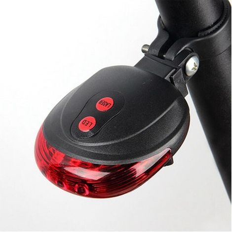 Feu arrière laser de vélo, feu arrière de vélo de montagne plein d'étoiles, voyant d'avertissement de sécurité