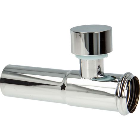 tecuro Verlängerungsrohr 125 mm mit Rohrbelüfter für Siphon Geruchsverschluss, verchromt (1/4)
