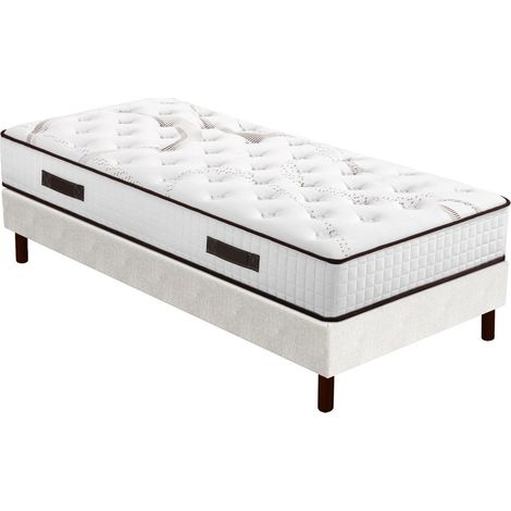 Matelas Myriade 4 + sommier SR15 - 90x200 - Mousse - Hauteur 23 cm - Soutien medium (1/5)