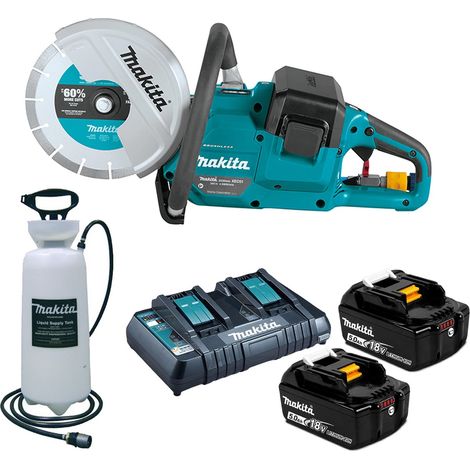 Makita DCE090ZT2X1 18v / 36v 9"" Brushless Power Disc Cutter Saw 2 x 5.0ah+ Water (1/4)