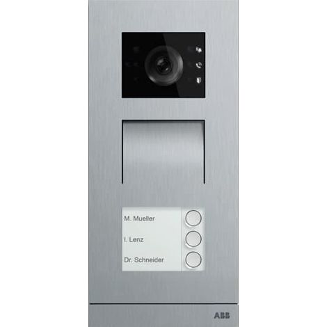 Platine de rue IP 3 BP acier inoxydable 2TMA130010X0003 ABB H81381P3-S