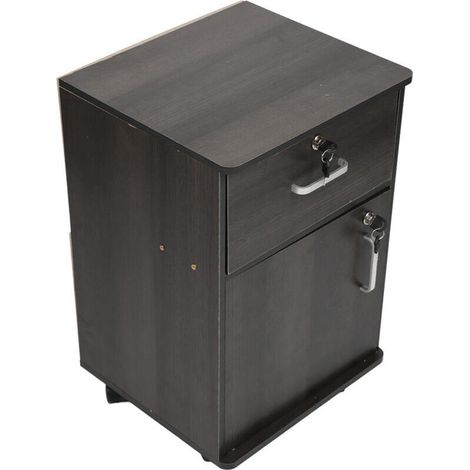 Mobile Filing Cabinet, Sturdy Mobile Filing Cabinet for Under the Desk at Home (Walnut Color) (1/4)