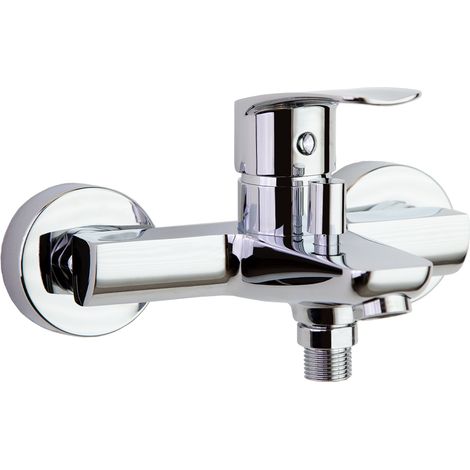 Ramon Soler - Grifo de Baño-Ducha Monomando Cromado con Sistema C2 de Ahorro de Agua Serie New Fly