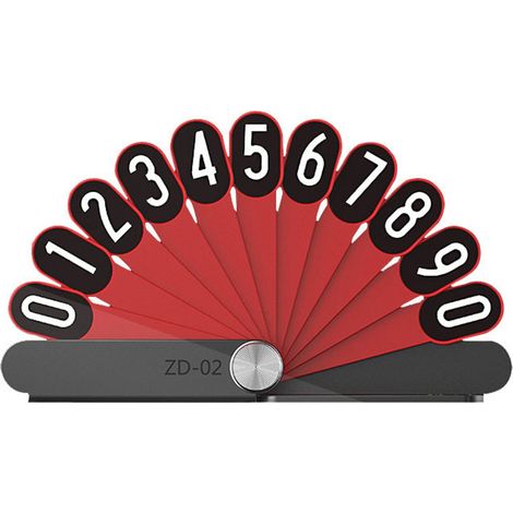 Panneau temporaire lumineux stop digital pour voiture, carte de stationnement (grand format standard) (1/5)