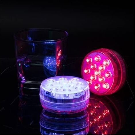Lumière LED Submersible 2 Pcs,Eclairage Piscine LED Sous l'eau IP68 Étanche 16 RGB Couleurs,Lampe Piscine avec Télécommande RF et Ventouse,Lumiere Piscine pour Aquariums,Baignoire,Vase,Étangs (1/5)