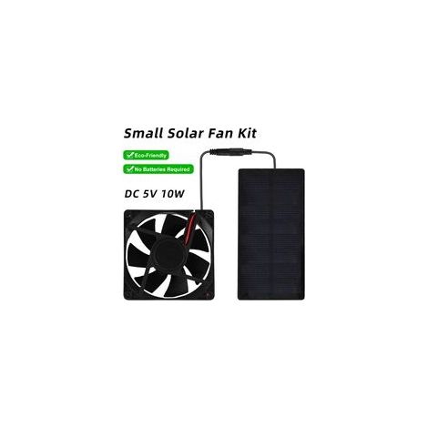 Ventilateur à énergie solaire pour campin extérieur petit avec kit de panneau 3000 tr / min IP65 imperméable  Homes polyvalents RVS Greenhouses PETS