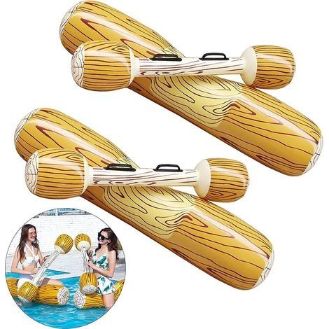 4Pcs Flottant Gonflable, Flotteur de Piscine Ensemble, Jouets Gonflables de l'eau de Radeau pour Les Enfants Adultes (Flotteur de Piscine, Jouet d'Eau, Jouet d'Aviron Flottant à 2 Kits) (1/5)