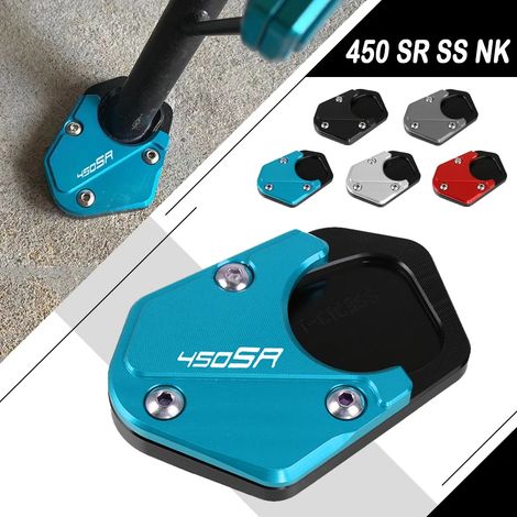 (Logo CFMOTO noir) Compatible avec les modèles CFMOTO 450SR, 450SS et 450NK (2022, 2023, 2024) : rehausseur de béquille latérale, repose-pieds de béquille latérale, puissance max (1/4)