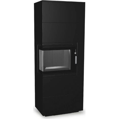 Inserto para chimenea 60 BCG L negro 2+2 70x180 CM 4-6 kW