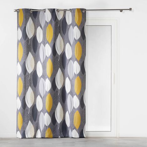 douceur d'Intérieur tenda a occhielli in cotone, Cotone, giallo, 140x240 cm (1/4)