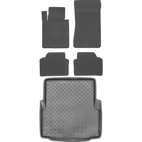 Juego de alfombrillas de goma para coche y maletero para BMW Serie 3 E46 Estate (1999-2005). (1/5)